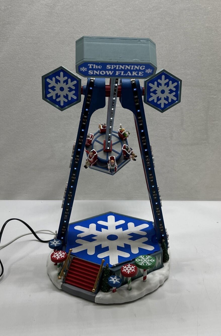 Lemax The Spinning Snowflake 04737 Christmas Holiday Carnival Village No Sound